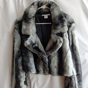 Faux Fur Cropped Jacket Sz 2X